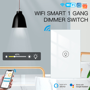 朗格奥无线智能开关触摸设计家用无线遥控阿列克谢兼容玻璃电断路器调光开关 - Product Image 3