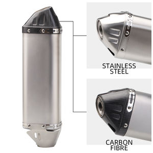 Silenciador de escape de doble orificio <span class=keywords><strong>Yoshimura</strong></span> TRC de acero inoxidable de alta calidad de 51MM para motocicletas Universal nueva condición - Product Image 4