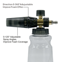 Canon à mousse professionnel Yihao en acier inoxydable pour lavage de voiture, débit de mousse réglable, applications de mousse légère et adhésive, 1000 ml
