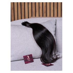 Extensions de cheveux humains indiens 100 % purs, bruts, naturels, lisses, vierges, double épaisseur, pour professionnels de salon - Product Image 3