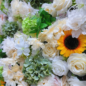Fondo de pared de flores artificiales 3D a precio de fábrica para eventos, escenarios, recepciones y decoración de bodas. - Product Image 6