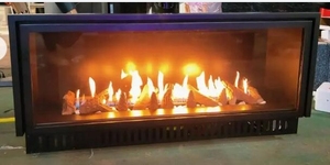 Cheminée au gaz intelligente en acier moderne personnalisée avec/sans télécommande, taille 800-2000 mm, carburant propane/gaz naturel, villa - Product Image 6