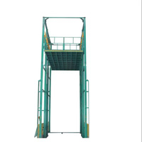 Ascenseur de fret vertical compact personnalisé avec petite rampe de transport, boîte de transport de matériaux, ascenseur hydraulique pour marchandises en sous-sol