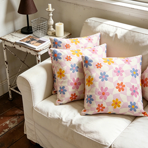 <strong>Funky</strong> Colorful Flower Throw Pillow Covers Y2K Aesthetic Daisy Print Cushion Case for <strong>Sofa</strong> Couch Living Room Home Decor - Product Image 1