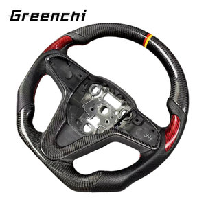 Volante Deportivo <span class=keywords><strong>Chevrolet</strong></span> Cruze - Personalizado en Cuero Perforado y Fibra de Carbono con Forma F1 y Detalles - Product Image 5