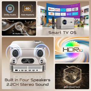 Aurzen Boom 3 Vàng Tất Cả Ln-Một <span class=keywords><strong>3D</strong></span> Doiby 36W Loa Chiếu Netflix Chính Thức Thông Minh 4K Máy Chiếu Với Wifi Và <span class=keywords><strong>Bluetooth</strong></span> - Product Image 3