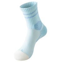 Chaussettes de sport respirantes en tricot à motif géométrique contrasté avec logo personnalisé OEM pour le basketball et la course à pied