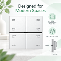 Système de maison intelligente GVS KNX moderne, 8 interrupteurs à bouton-poussoir, commande tactile, capteur de proximité, interrupteurs muraux pour hôtel, appartement