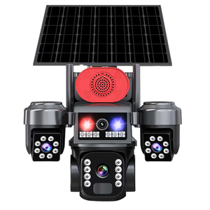Caméra <span class=keywords><strong>de</strong></span> sécurité PTZ à triple objectif alimentée par énergie solaire 4G/WiFi <span class=keywords><strong>sans</strong></span> <span class=keywords><strong>fil</strong></span> 360° °   Caméra <span class=keywords><strong>de</strong></span> <span class=keywords><strong>surveillance</strong></span> intelligente avec <span class=keywords><strong>surveillance</strong></span> à trois écrans - Product Image 1
