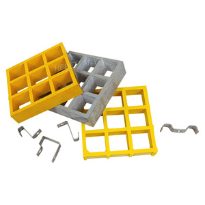 Grille en fibre de verre antidérapante, grille composite en FRP pour passerelle de station d'épuration - Product Image 2
