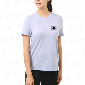 เสื้อยืดออกกำลังกายสำหรับผู้หญิง ดีไซน์ประดับคริสตัล ยืดหยุ่นสูง 200Gsm เนื้อผ้านุ่มพิเศษ ซึมซับเหงื่อ ผลิตจากผ้าเมอริโน - Product Image 3