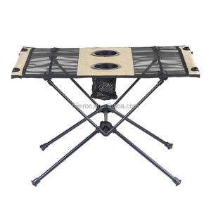 Table pliante moderne en alliage d'aluminium pour le camping en plein air, pique-nique, <span class=keywords><strong>mini</strong></span> table à manger, double espace pour gobelets, résistante aux intempéries - Product Image 4