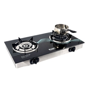 Cuisinière à gaz à 2 brûleurs avec deux brûleurs, dessus en verre trempé, table de cuisson domestique multi-tâches, cuisinière à gaz - Product Image 4