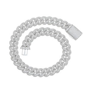 สร้อยคิวบา 18 มม., สร้อยเซอร์โคเนียมสามแถว, สร้อยคิวบาหนา, สร้อยแฟชั่น Tanjing, สร้อย Lijing - Product Image 4