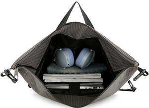 Sac à dos unisexe personnalisé à enroulement, sac à dos pour ordinateur portable noir à enroulement, sac à dos de voyage imperméable à enroulement, sac à dos scolaire pour adolescents - Product Image 3