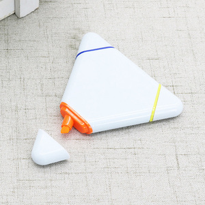 Venta al por mayor rotuladores fluorescentes de tres colores bolígrafos P logotipo personalizable oblicuo forma <span class=keywords><strong>triangular</strong></span> para una escritura suave para niños - Product Image 4