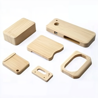 Plateau de rangement pour téléphone et bureau en bois de bambou usiné CNC, sur mesure, OEM, haute précision, pour équipement industriel et perçage de fils