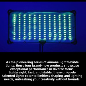 Luz LED Flexible <span class=keywords><strong>Enrollable</strong></span> de Tela RGB de Doble Temperatura de Color de 120W para Fotografía y Video, Portátil, Marca Amonra - Product Image 1