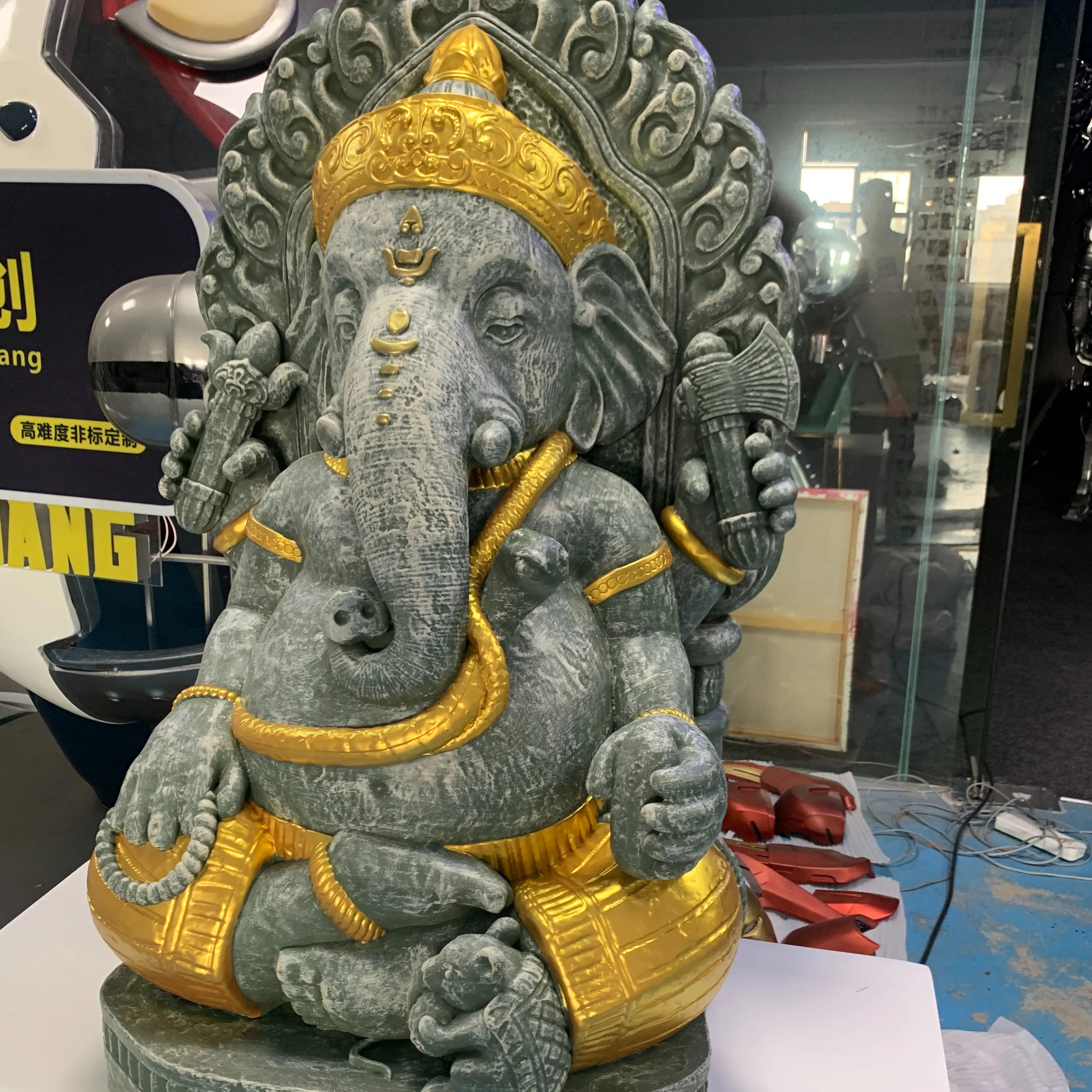 インドの風水工芸品ヒンドゥー教の神ガネーシャ像象の神像祝福の装飾
