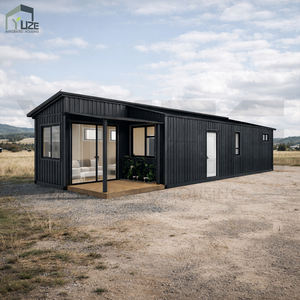 Casa Modular Prefabricada de Diseño Compacto con Techo Inclinado de Lujo, Casa Móvil Pequeña de Doble Contenedor de 40 pies - Product Image 1