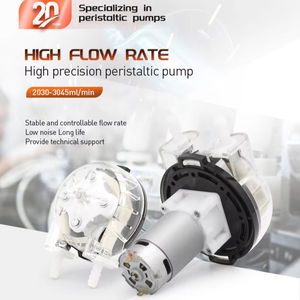 השמאליים להתאמה אישית 12v/24v/24v peristaltic משאבות זרם קטן dc מנוע חשמלי משאבת מעבדה חשמלית - Product Image 3