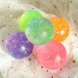 Nouvelle conception, jouets moelleux TPR de grande taille (5,5 cm), forme ronde, anti-stress, balle à presser en maltose, jouets sensoriels - Product Image 4