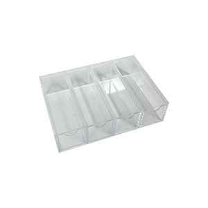 Acrylic <b>Storage</b> <b>Box</b> Desktop <b>Drawer</b> Type Transparent With Compartments For Cosmetic Organizing 24.5x17.5x6.5cm - Product Image 3