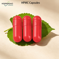 Capsules de gélatine vides opaques Kornnac de couleur rouge foncé, tailles 000, 00, 0, 1, 2, 3, 4, 5, certifiées Halal et ISO, imprimées sur mesure