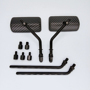 Nuovi Specchietti Retrovisori Moto JP Motor Rettangolari in Lega di Alluminio Convessi Argento di Alta Qualità per Retrofit <span class=keywords><strong>Hal</strong></span> Davis - Product Image 4