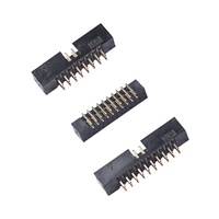 Connecteur de bornier 2,0 mm SMT DIP en laiton plaqué or, mâle, pour carte de circuit imprimé, droit ou à angle droit