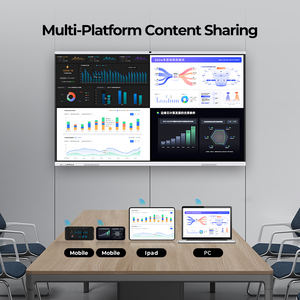 Tableau blanc interactif intelligent multi-touch 4K UHD 40 points avec système d'exploitation Android/Windows, garantie de 3 ans pour une utilisation en classe - Product Image 2