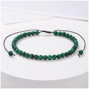 Vòng đeo tay Bangle chuỗi Ấn Độ ngọc Birthstone Vòng đeo tay 4mm Tiger mắt đá Núi Lửa đá sỏi đá quý của nam giới vài bện Vòng đeo tay - Product Image 3