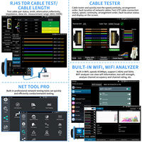 Rsrteng IPC-9800ADHS Pro, Monitor Probador de Cámaras CCTV, 8K IP SFP WiFi POE++, Cable TVI CVI AHD SDI