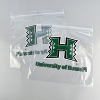 Sac refermable avec logo imprimé personnalisé, sac transparent en PE refermable, résistant à l'humidité pour l'emballage de vêtements et de bijoux, vente en gros OEM