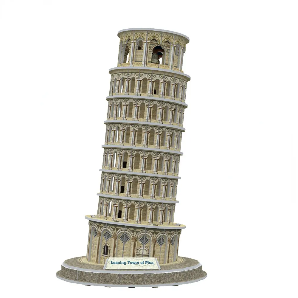 Diy 3d Papier Puzzel Voor Kinderen Scheve Toren Van Pisa Puzzel 31 Stukjes Kunst En Ambachten Cadeau Voor Jongen En Meisje Op Maat