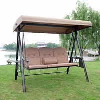 Chaise balançoire suspendue au design moderne avec coussin, support en fer de haute qualité pour jardin, patio, parc, hôtel, maison et extérieur