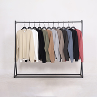 T-shirts pour hommes à manches longues, style 2025, col rond, personnalisés, vintage, délavés à l'acide, 310GSM, poids lourd, manches longues