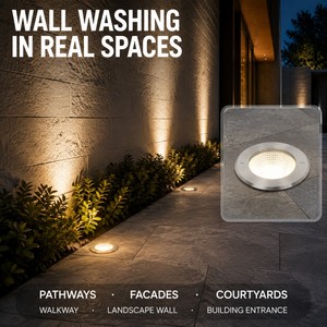 Luminaire <span class=keywords><strong>LED</strong></span> COB encastré et <span class=keywords><strong>encastrable</strong></span> à intensité variable 0-10V/DALI/PWM sans scintillement ADC12 pour immeubles de bureaux et entrées commerciales - Product Image 2
