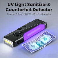Multifunktionale RGB-Seitenleuchte Tragbare EDC-Taschenlampe Magnetisch Aufladbar Stiftclip UV-Licht COB-Arbeitsleuchte Mit Endkordel