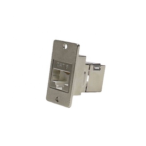 RJ45 CAT6 מצמד מובנה מסגסוגת אבץ שקע מגן נקבה מחבר דרך ממשק רשת לוח - Product Image 6