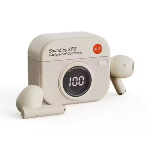 Audífonos Inalámbricos TWS Q86 con Forma de Cámara Vintage, Pantalla LED Digital de Energía, BT 6.0, <span class=keywords><strong>Auriculares</strong></span> Estéreo HiFi - Product Image 3