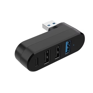 Mini 180 grados giratorio <span class=keywords><strong>4</strong></span> puertos USB 3,0 2,0 Hub tipo C transferencia de datos de alta velocidad U disco Splitter Hub para ordenador portátil MacBook PC - Product Image 2