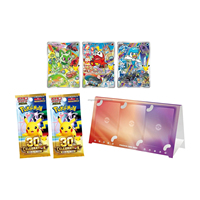Set Kartu Koleksi Bulbasaur Charmander Squirtle Perayaan Jepang ke-30, Paket Booster Trio Holo untuk Eceran