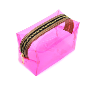 Sac cosmétique transparent sac de lavage en PVC translucide Pu givré bain natation pochette de stockage - Product Image 1