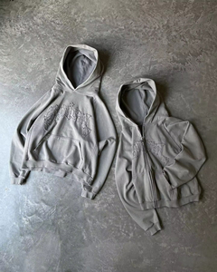 Sweat-shirts personnalisés en coton 350 g/m² pour hommes, sweat-shirt surdimensionné, broderie personnalisée, impression de logo vierge pour unisexe, doublé - Product Image 6