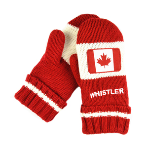 Mitaines de ski 100 % acrylique chaudes en jacquard avec doublure polaire pour sports d'hiver en extérieur, coupe-vent à doigts complets et personnalisables - Product Image 1