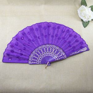 Éventail pliable de 23 cm avec motifs traditionnels et publicitaires, anges sculptés et dessins animés, doté de bâtons en plastique et d'un tissu. - Product Image 5