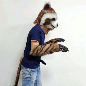 Maschera in Latex per Cosplay di Rocket Raccoon da 'Guardiani della Galassia', Accessorio per Costume per Adulti, per Halloween e Feste in Maschera - Product Image 6