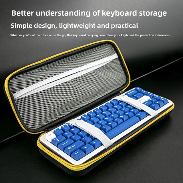 Customizable Mechanical Keyboard Storage case 68-key  EVA case Shock-resistant Carrying Handle Hard-shell Digital Gear case