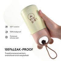 Nouvelle gourde isotherme en acier inoxydable de 350 ml (12 oz) pour enfants, design mignon et agitable, portable pour le camping